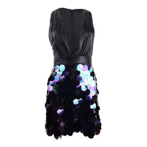 SHO Women's Sequined A-Line Dress - Black Multi